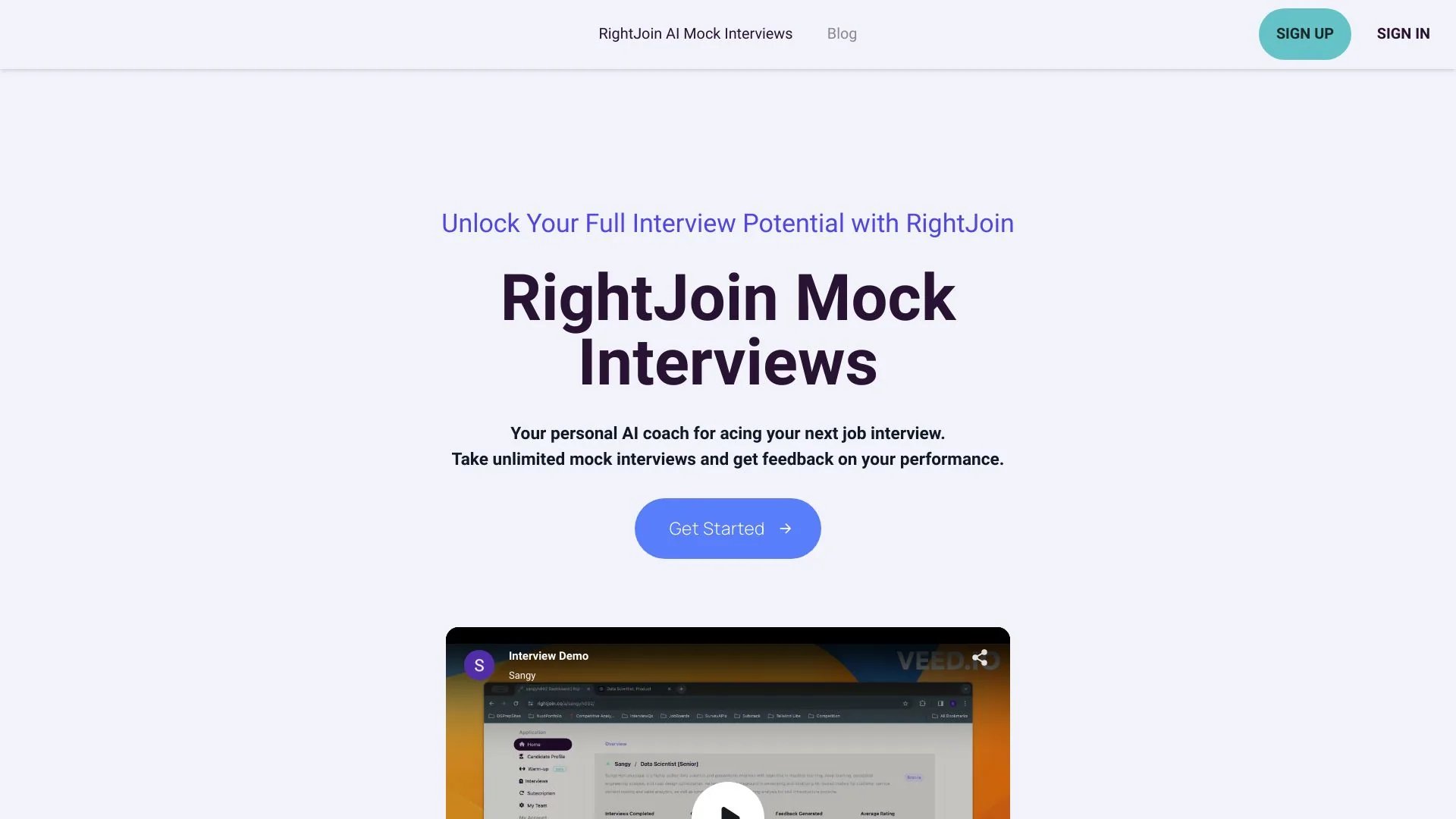 RightJoin AI Mock Interviews screenshot