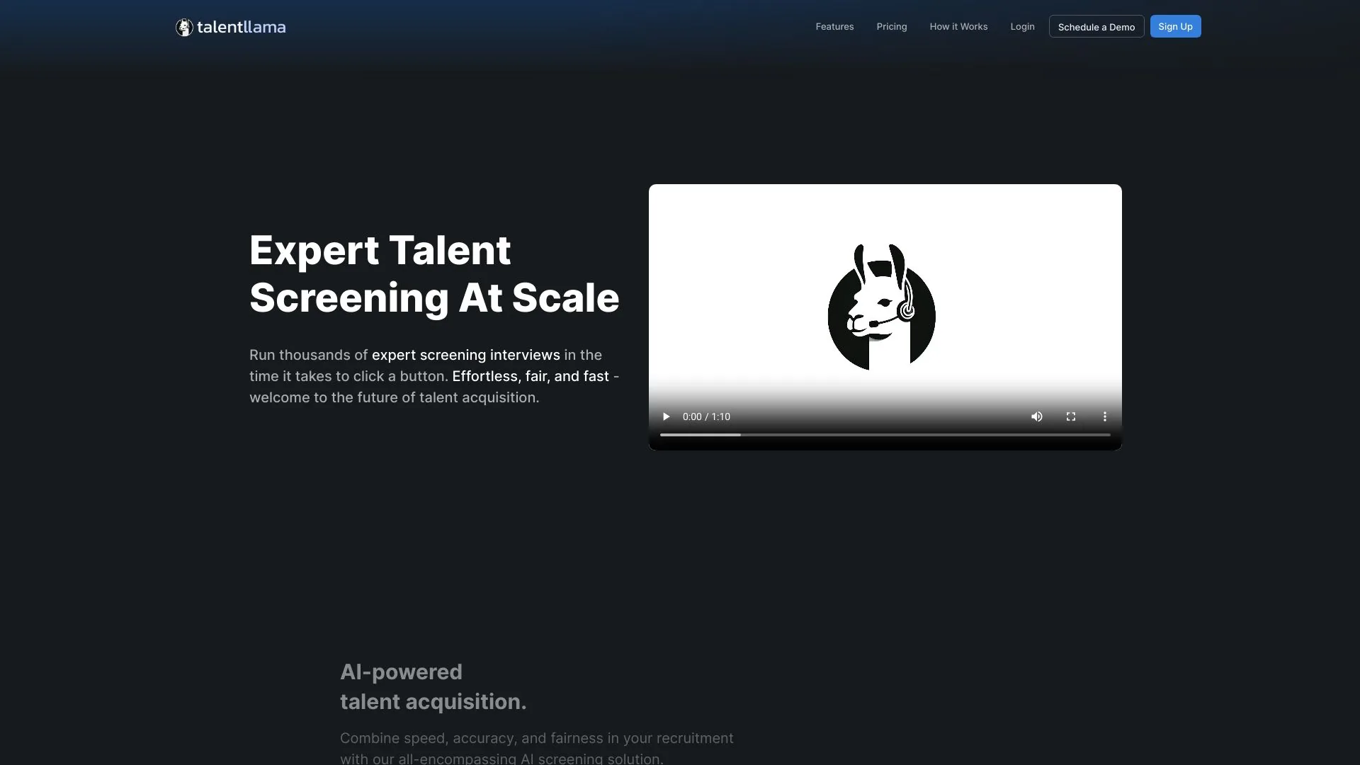 Talent Llama screenshot