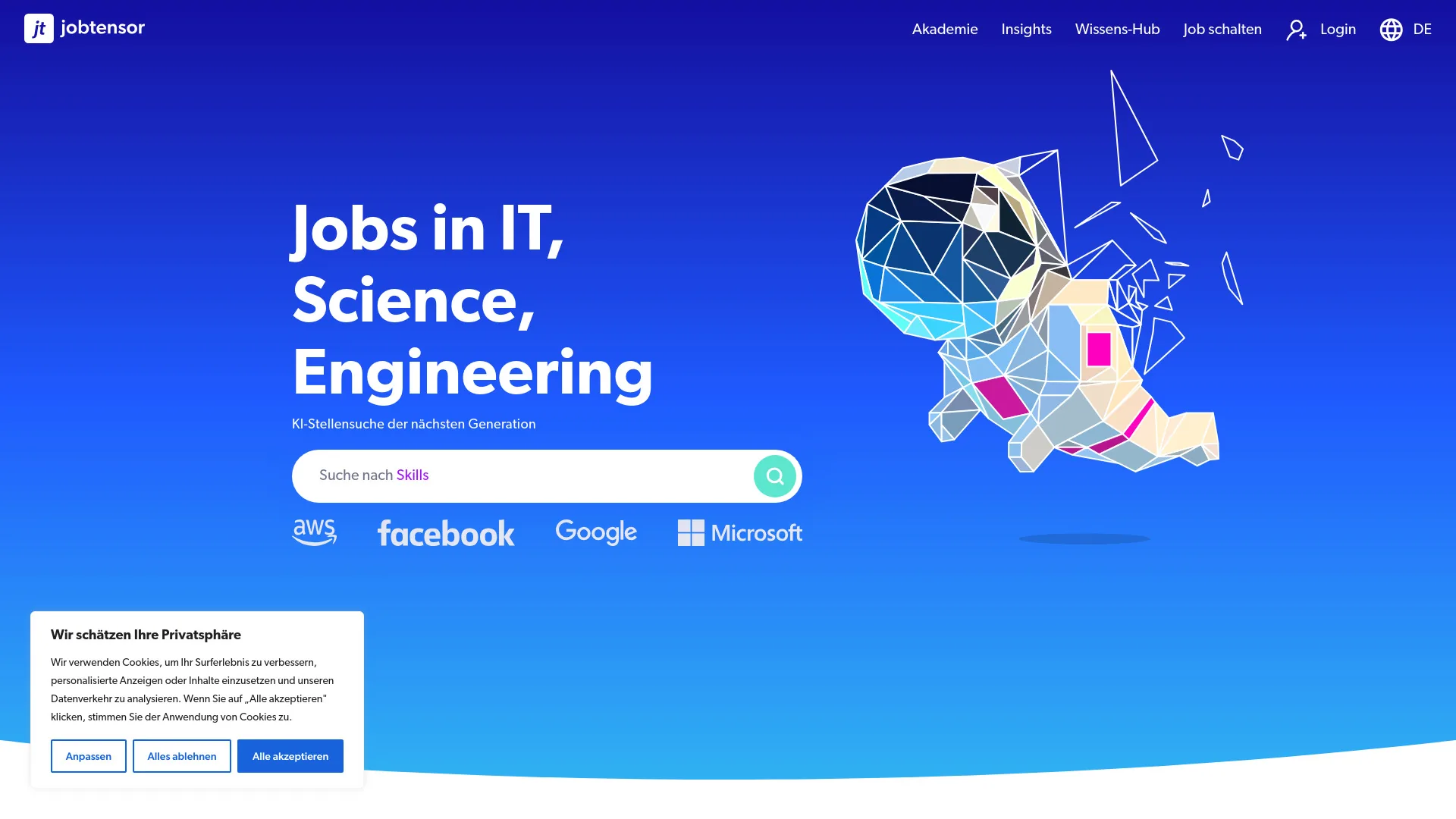 Jobtensor screenshot