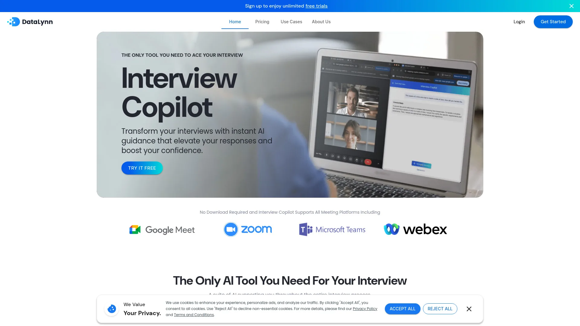DataLynn AI Interview Copilot screenshot