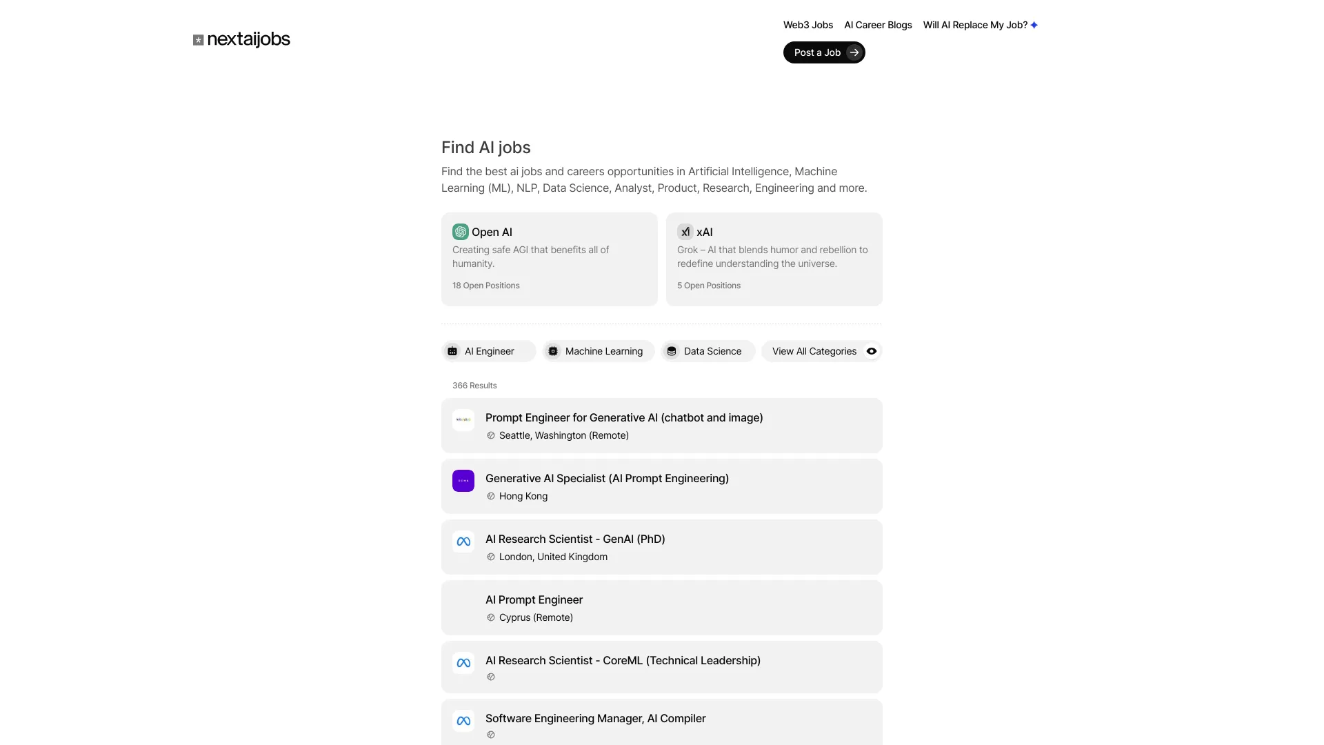 AI Job Board screenshot