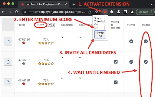 JobBank.gc.ca Extension screenshot