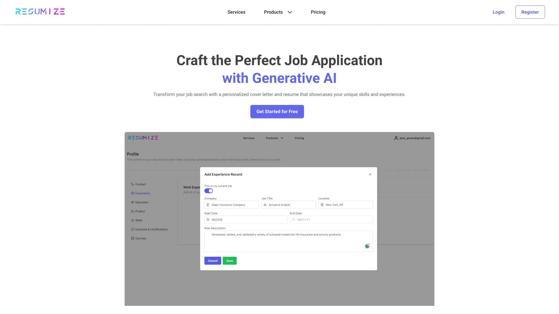 Resumize AI screenshot