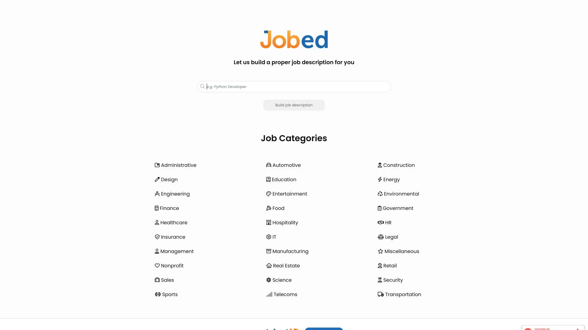 Jobed screenshot