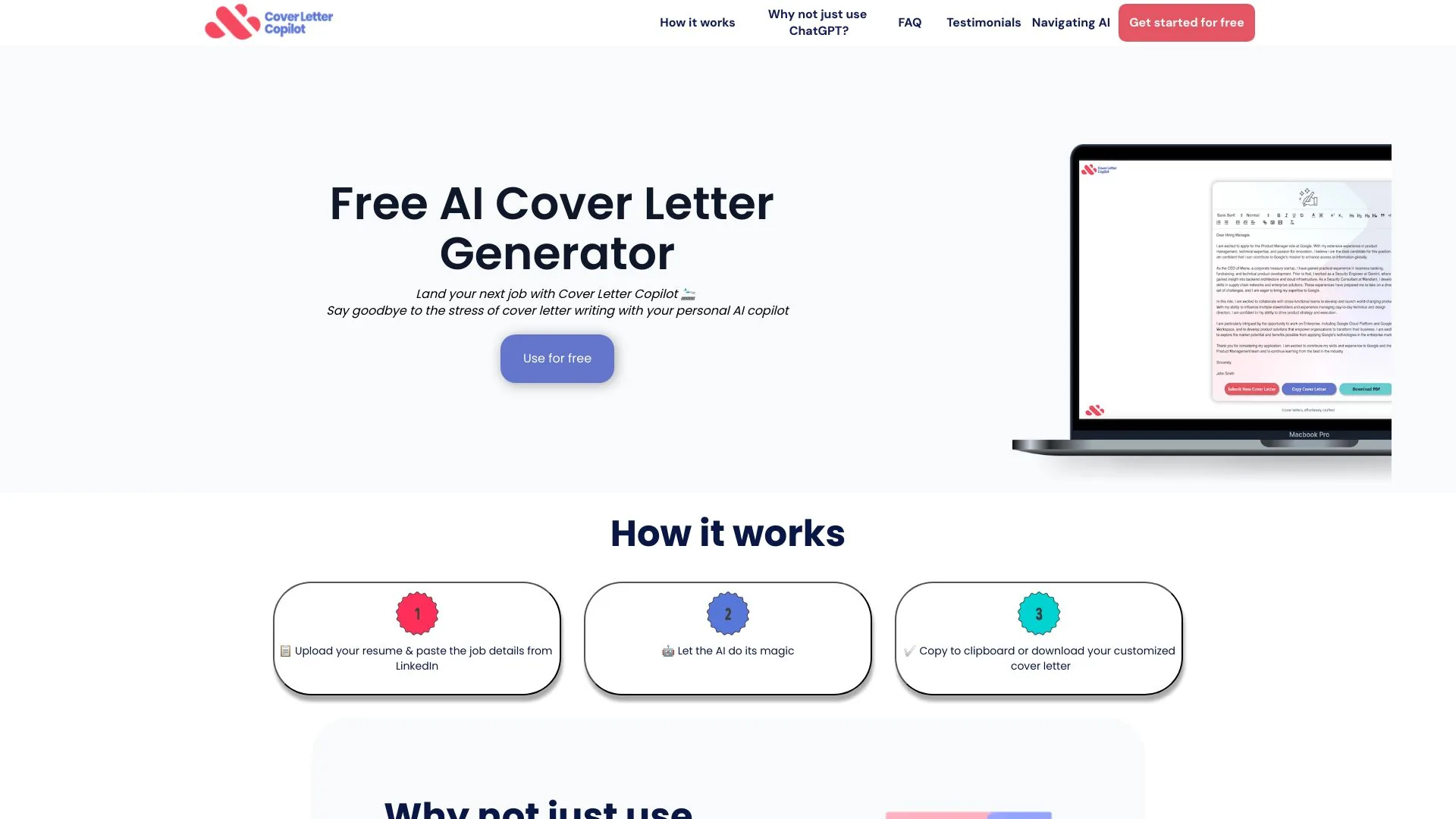 Cover Letter Copilot screenshot