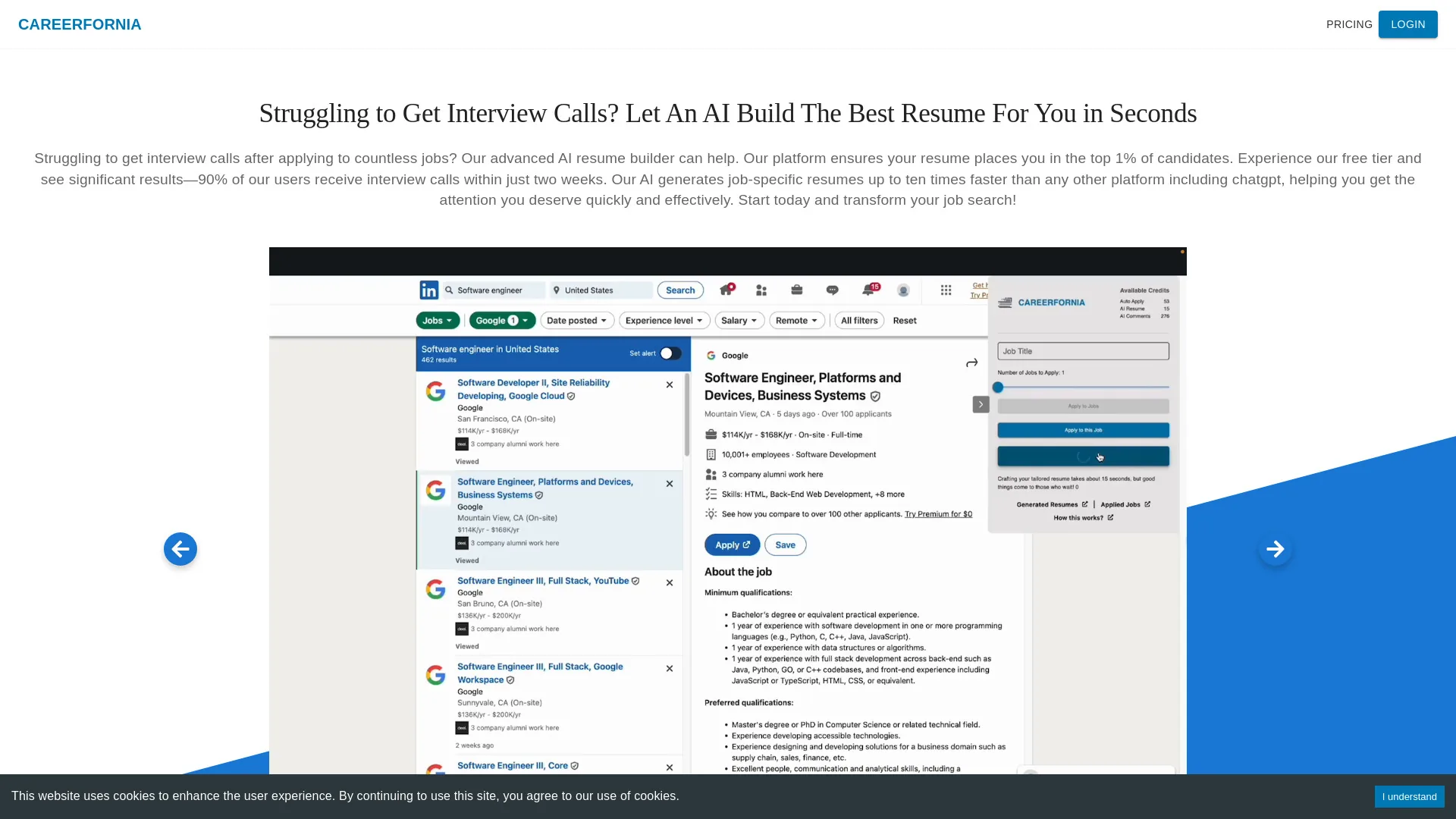 Careerfornia screenshot