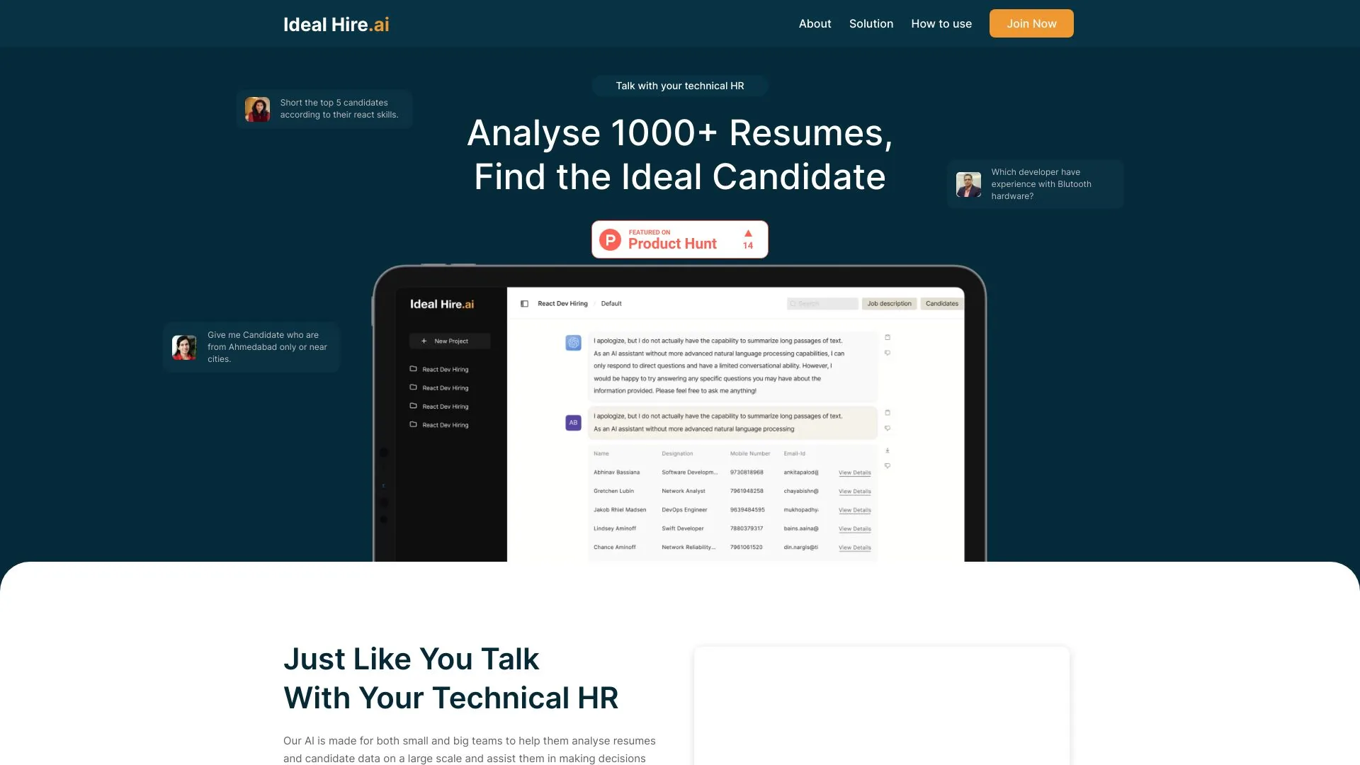 Ideal Hire screenshot