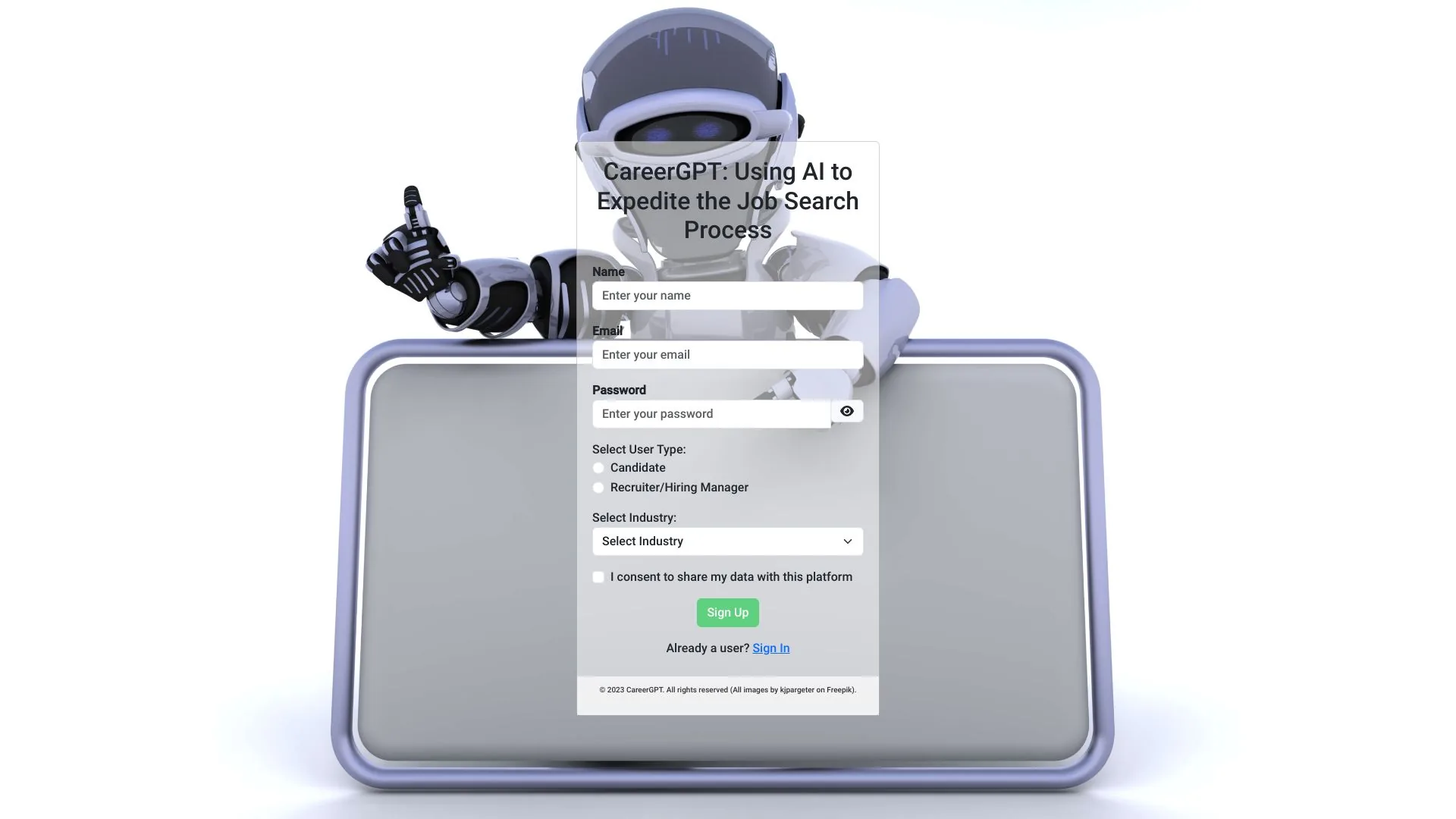 CareerGPT screenshot