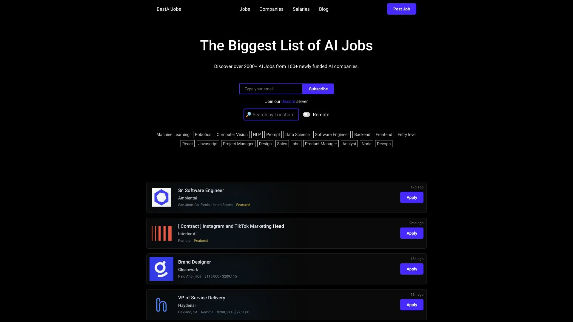 Best AI Jobs screenshot