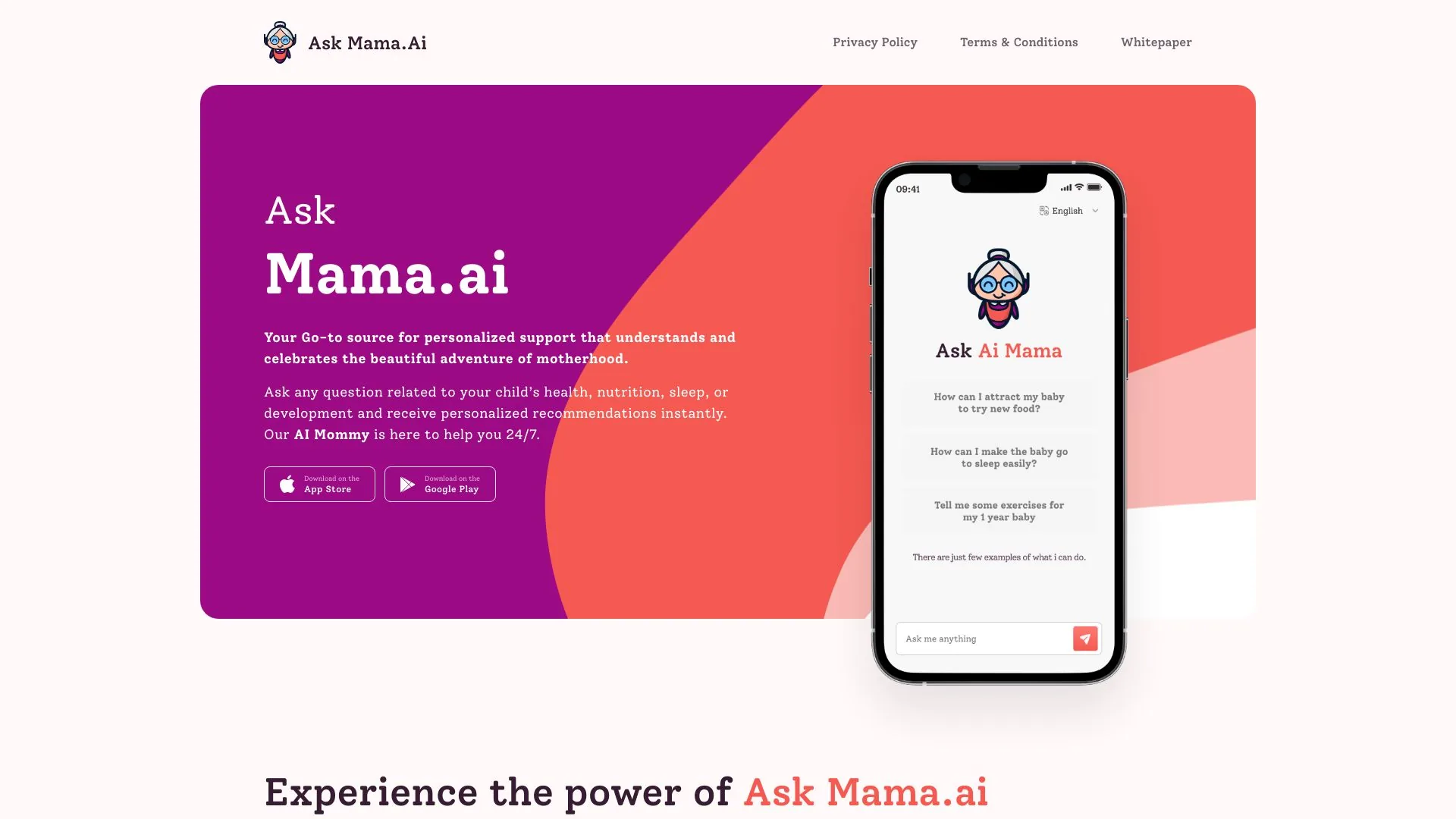 Ask Mama.ai screenshot