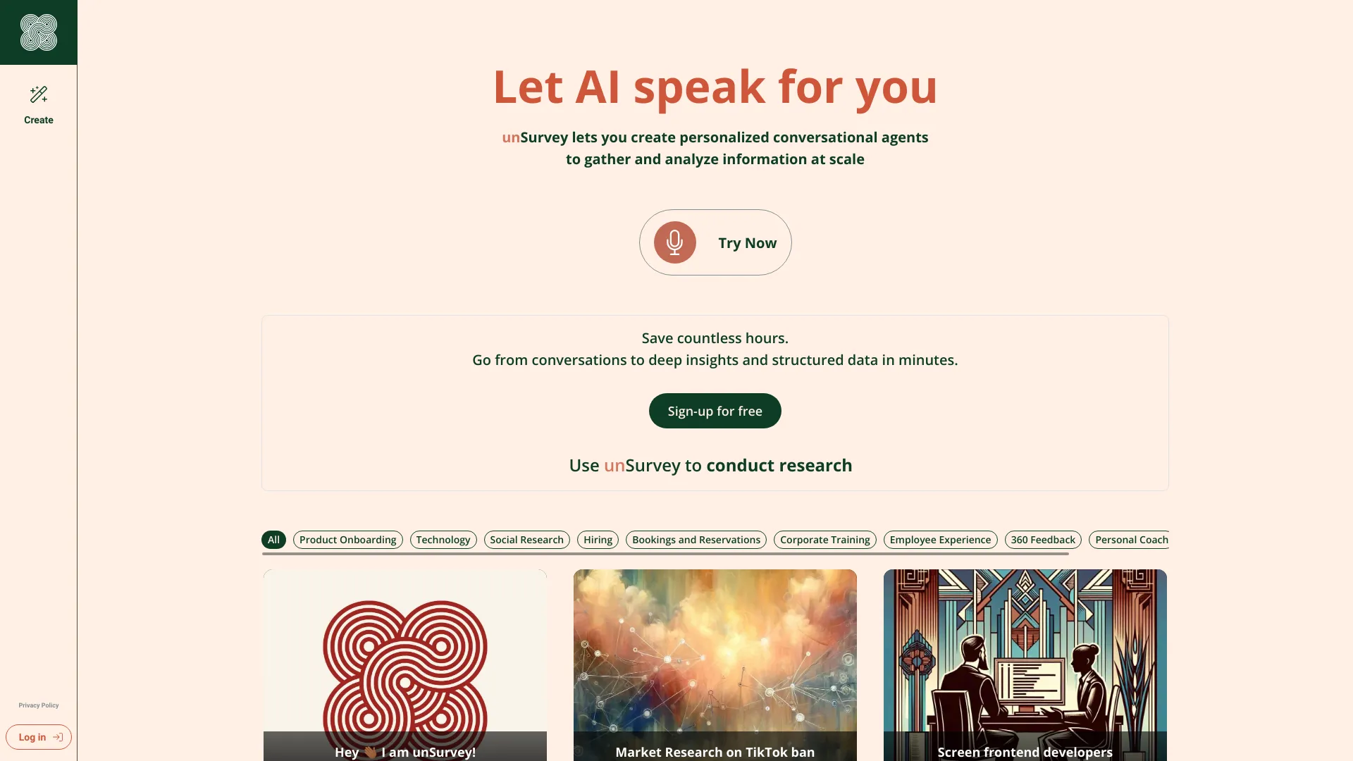 unSurvey screenshot