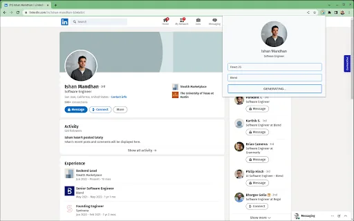 Recruiter ChatGPT screenshot