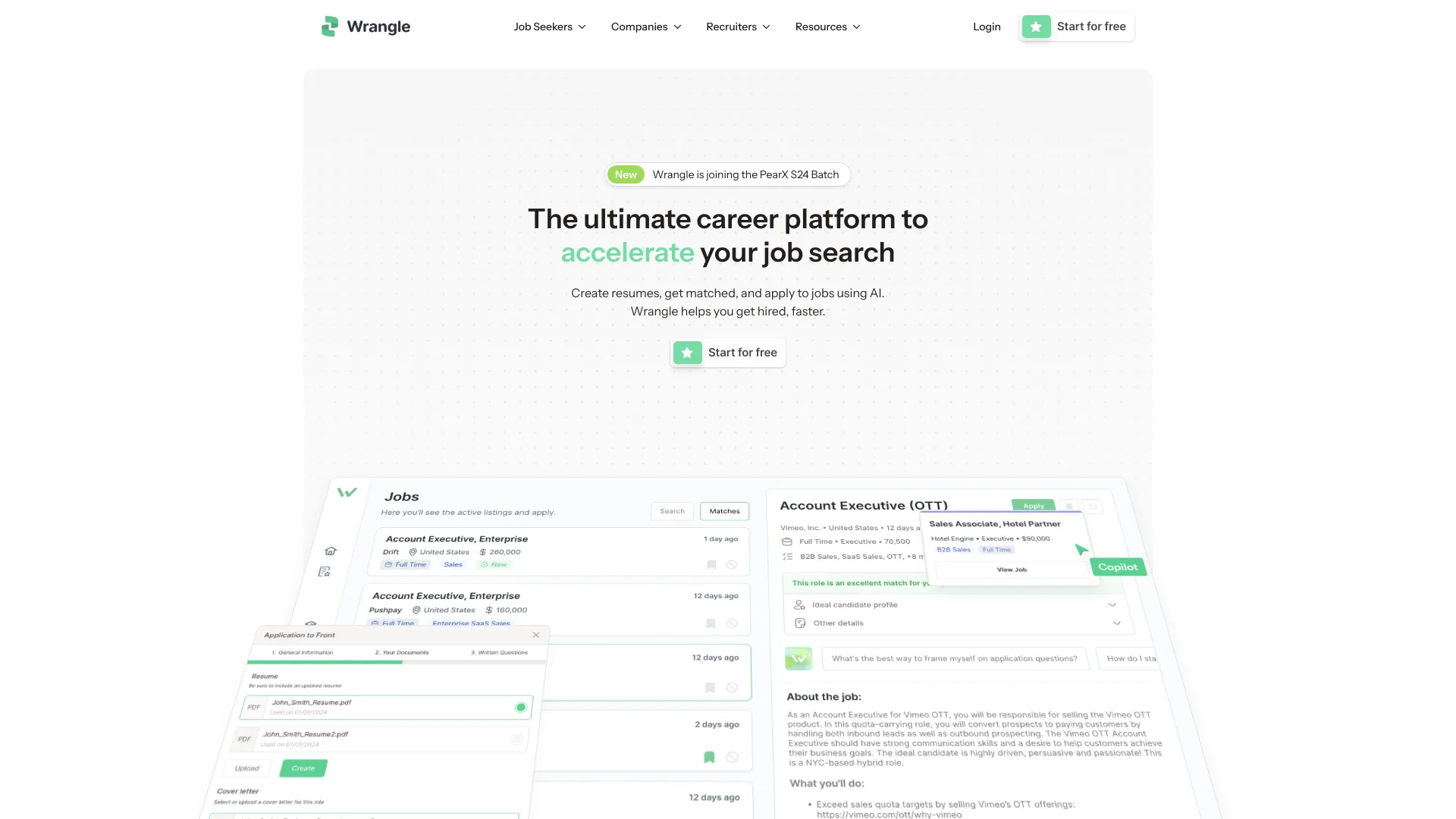 Wrangle Jobs screenshot