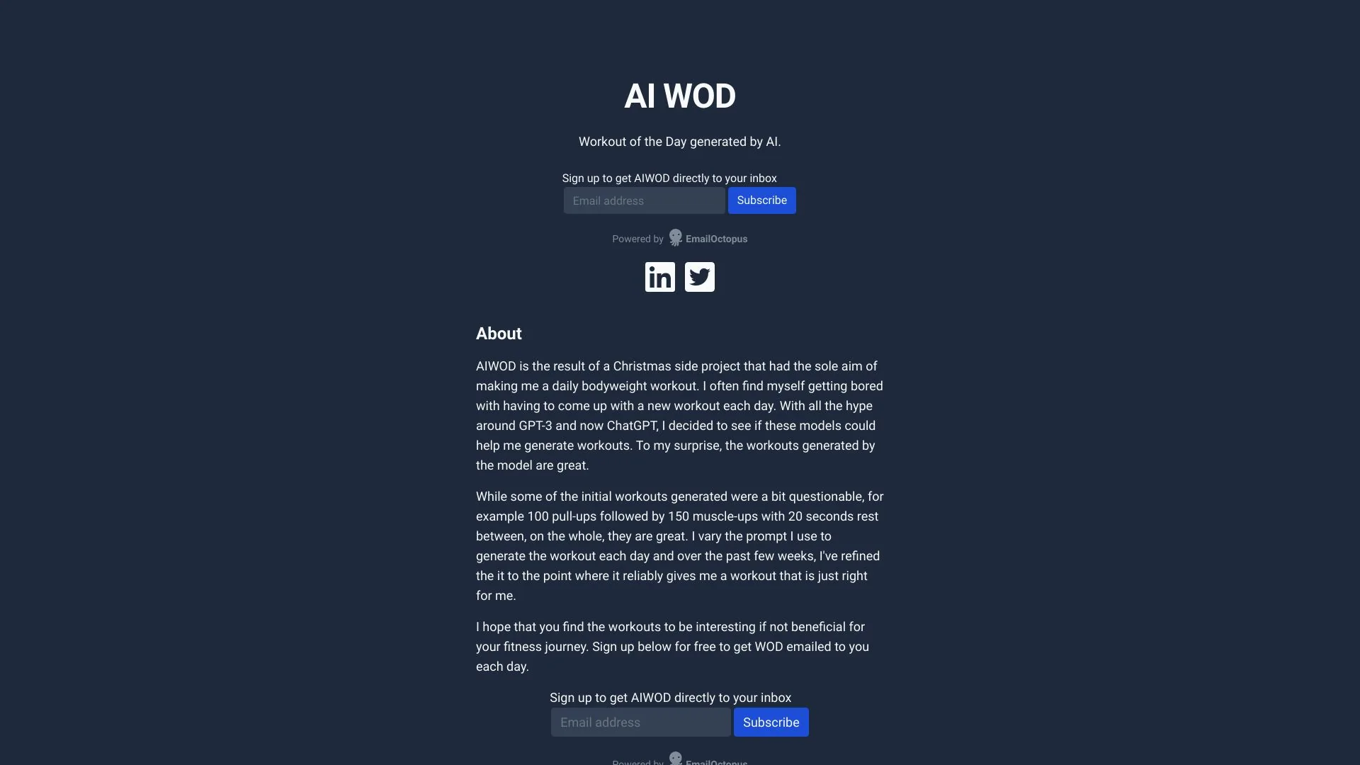 AI WOD screenshot