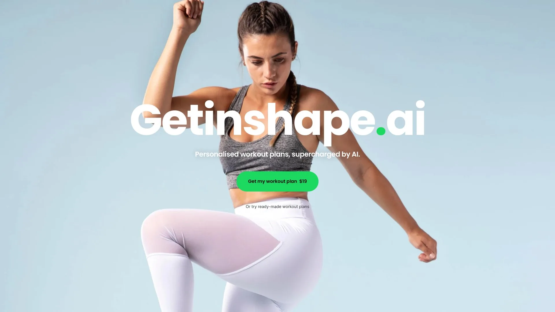 Getinshape.ai screenshot