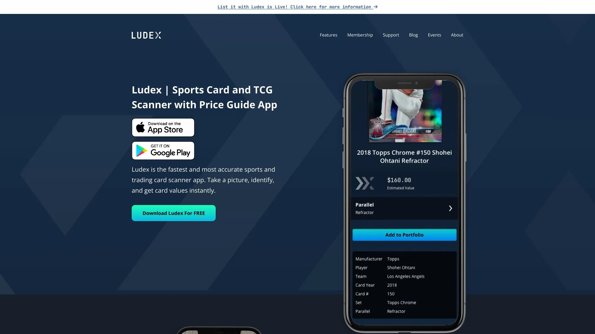 Ludex | Sports Card and TCG Scanner with Price Guide App screenshot