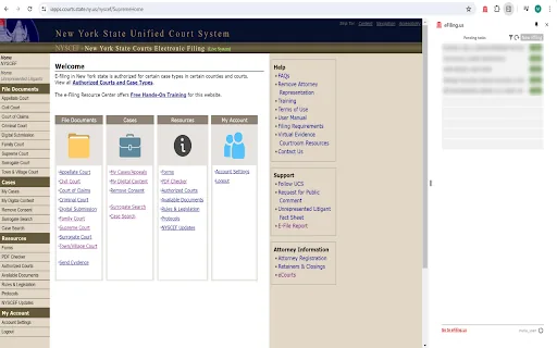 Court eFiling Copilot screenshot