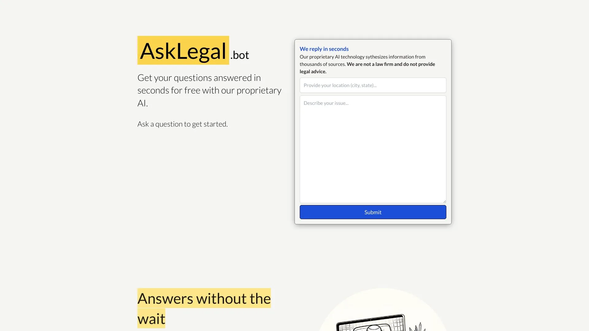 AskLegal.bot screenshot