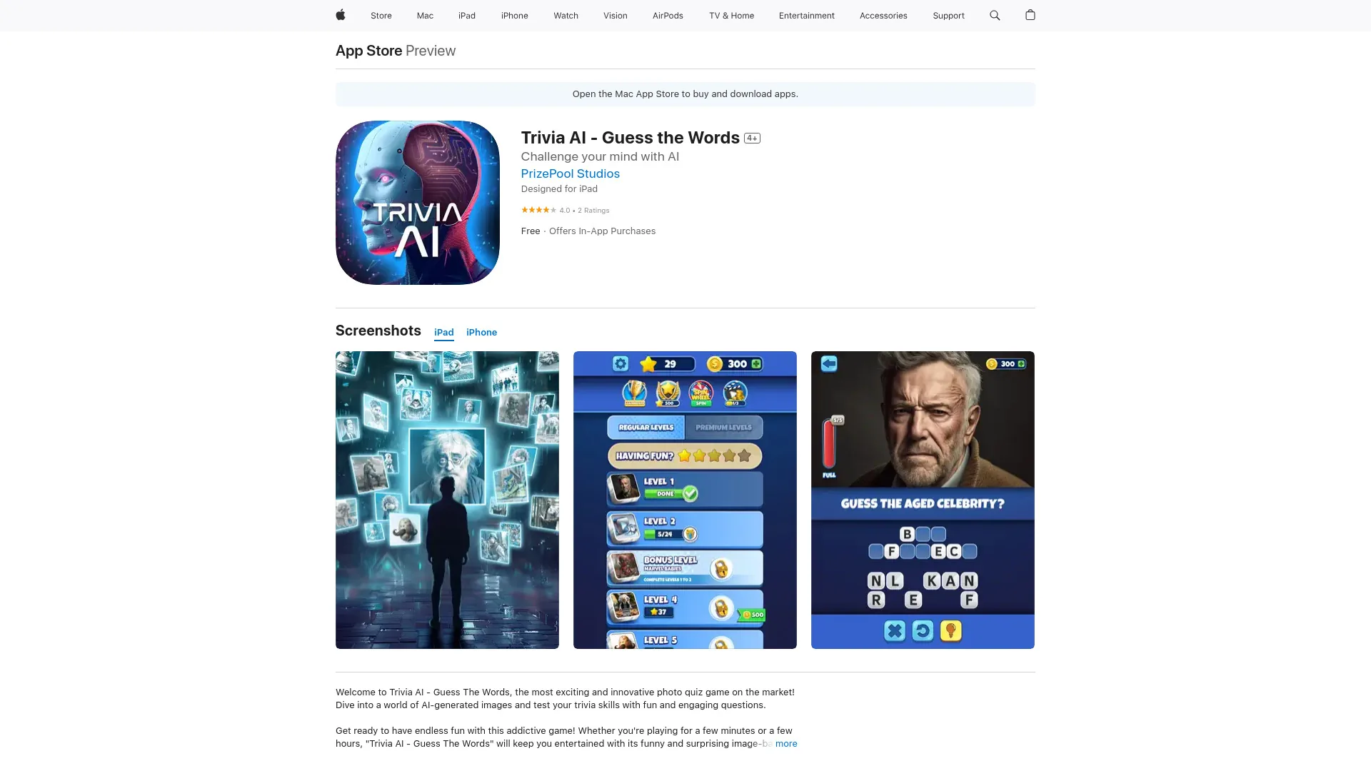 Trivia AI - Guess The Words screenshot