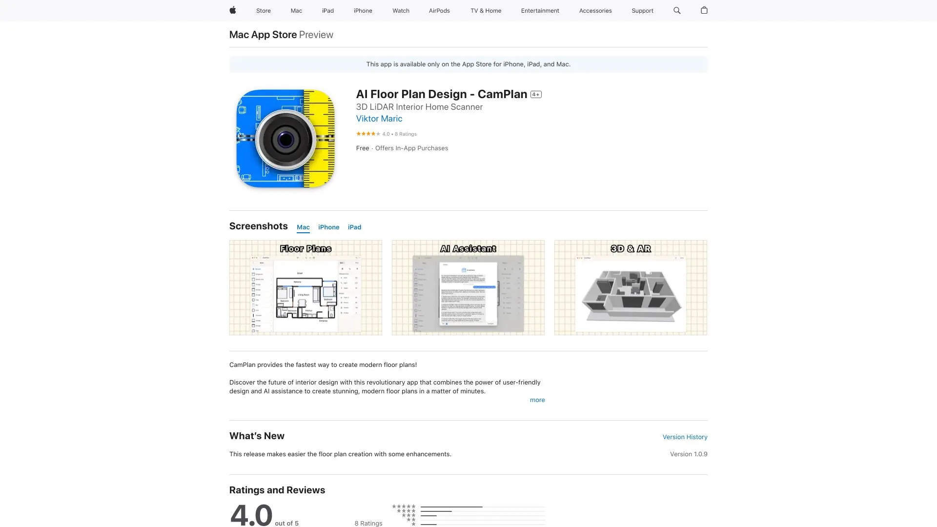 CamPlan screenshot