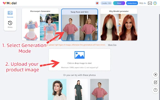 AI Fashion Models Generator screenshot