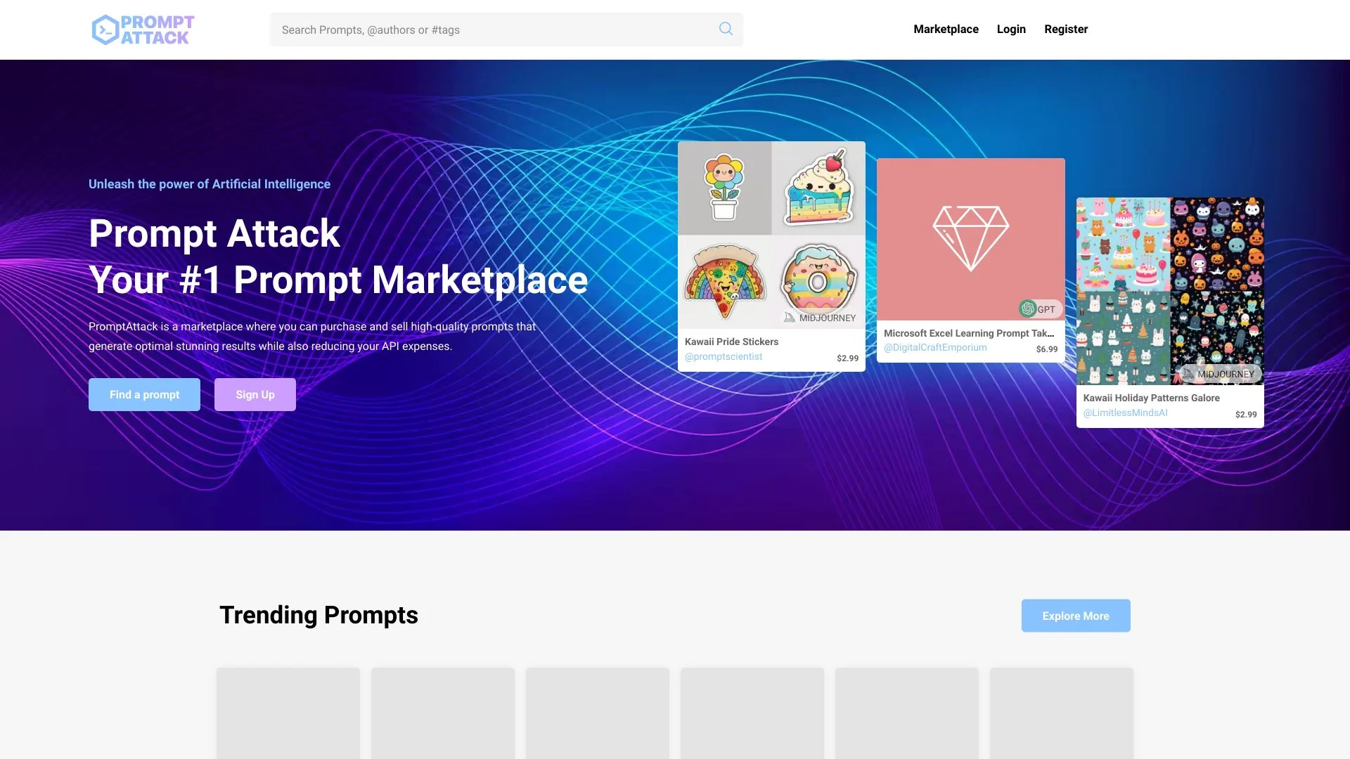 Prompt Attack - Your #1 Prompt Marketplace screenshot