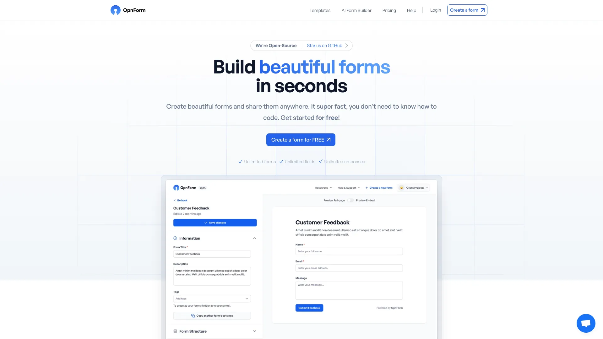 OpnForm screenshot