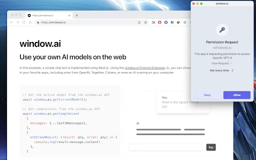 Window AI screenshot