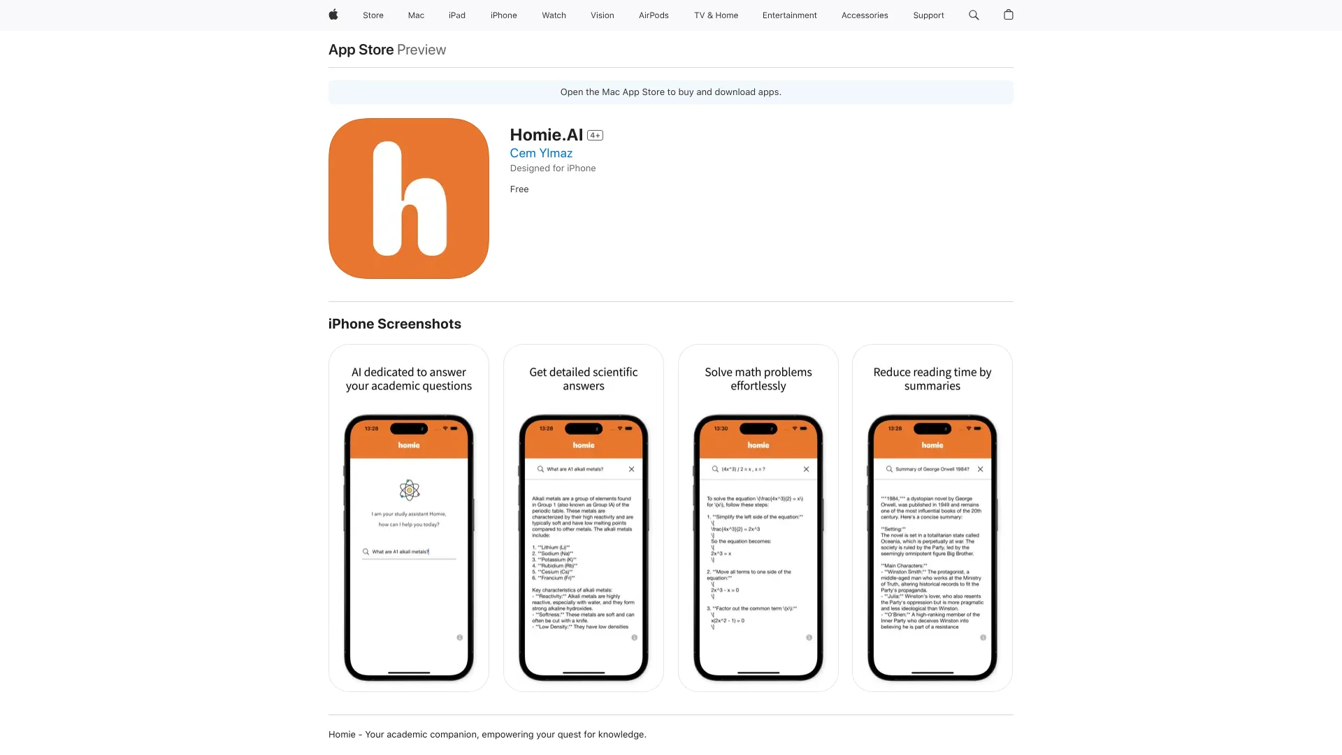 Homie.AI screenshot