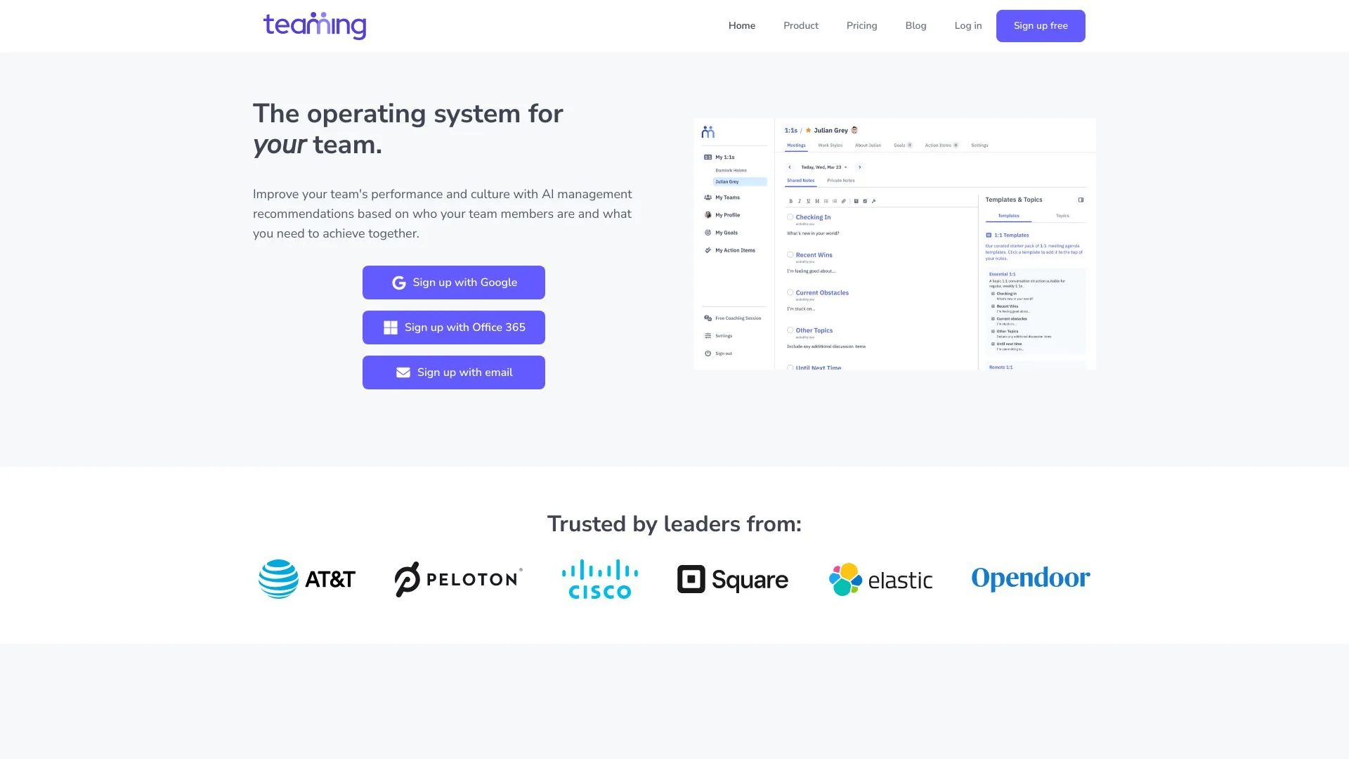 Teaming screenshot