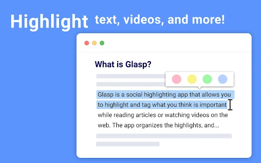 Glasp screenshot