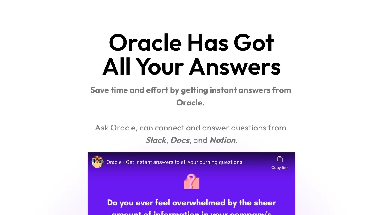 Oracle screenshot