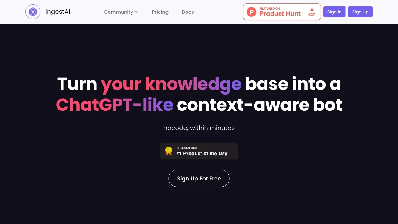 IngestAI.io screenshot