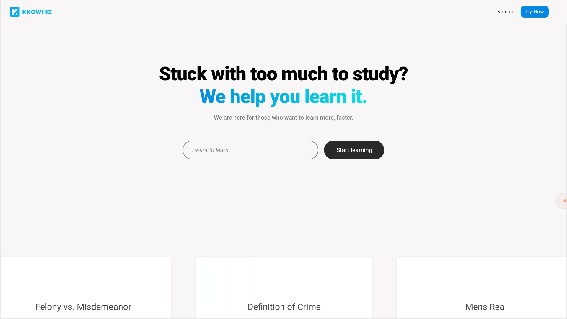 KnoWhiz screenshot