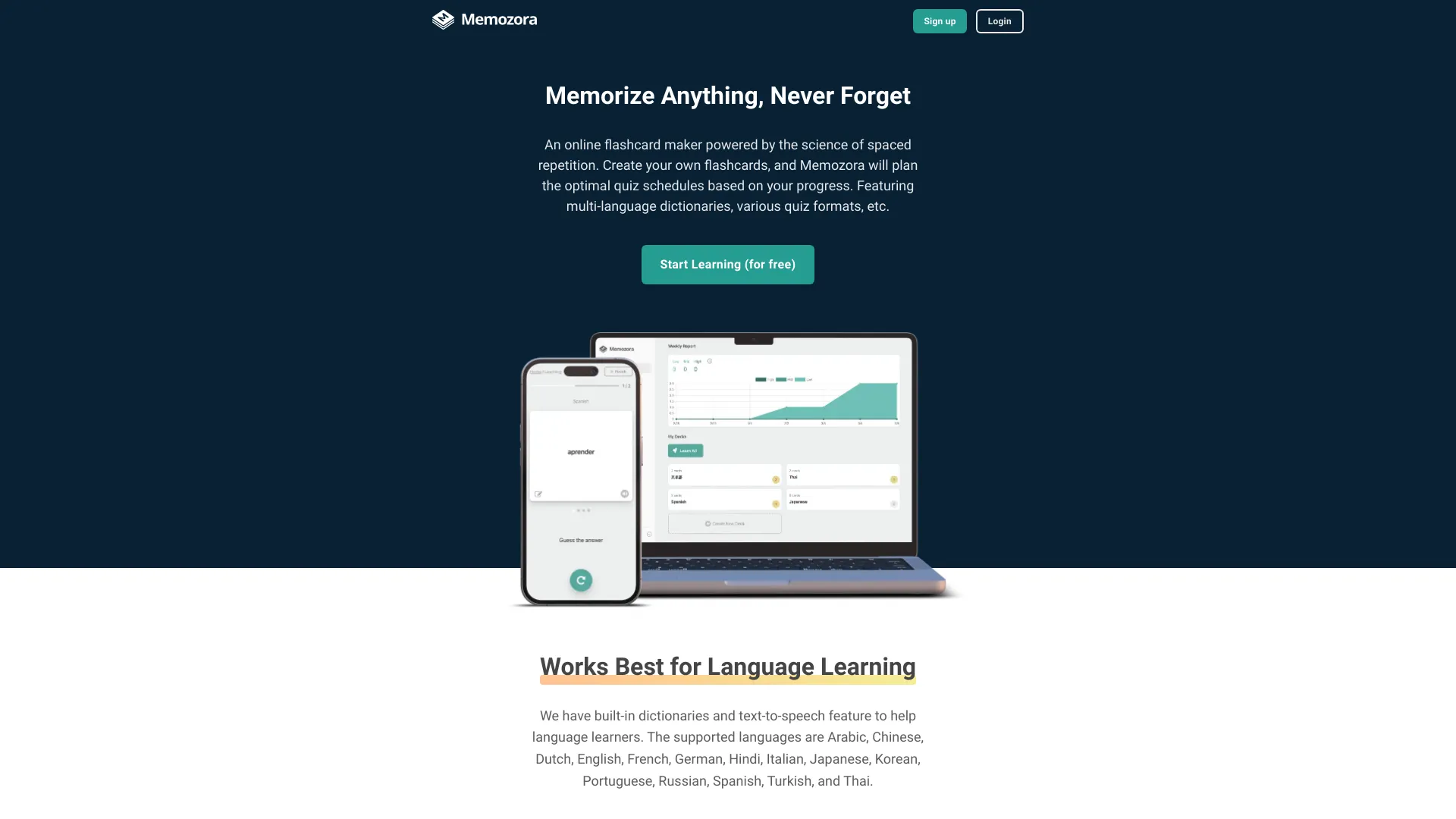 Memozora: Online Flashcard Maker screenshot