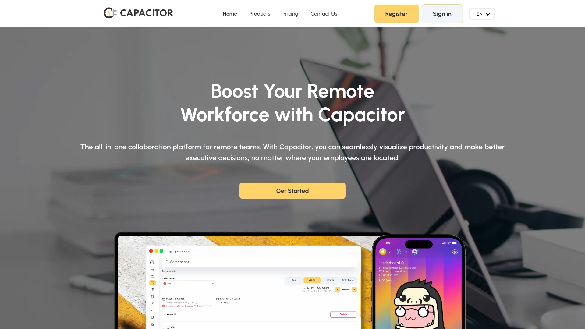 Capacitor Remote Workforce Software screenshot