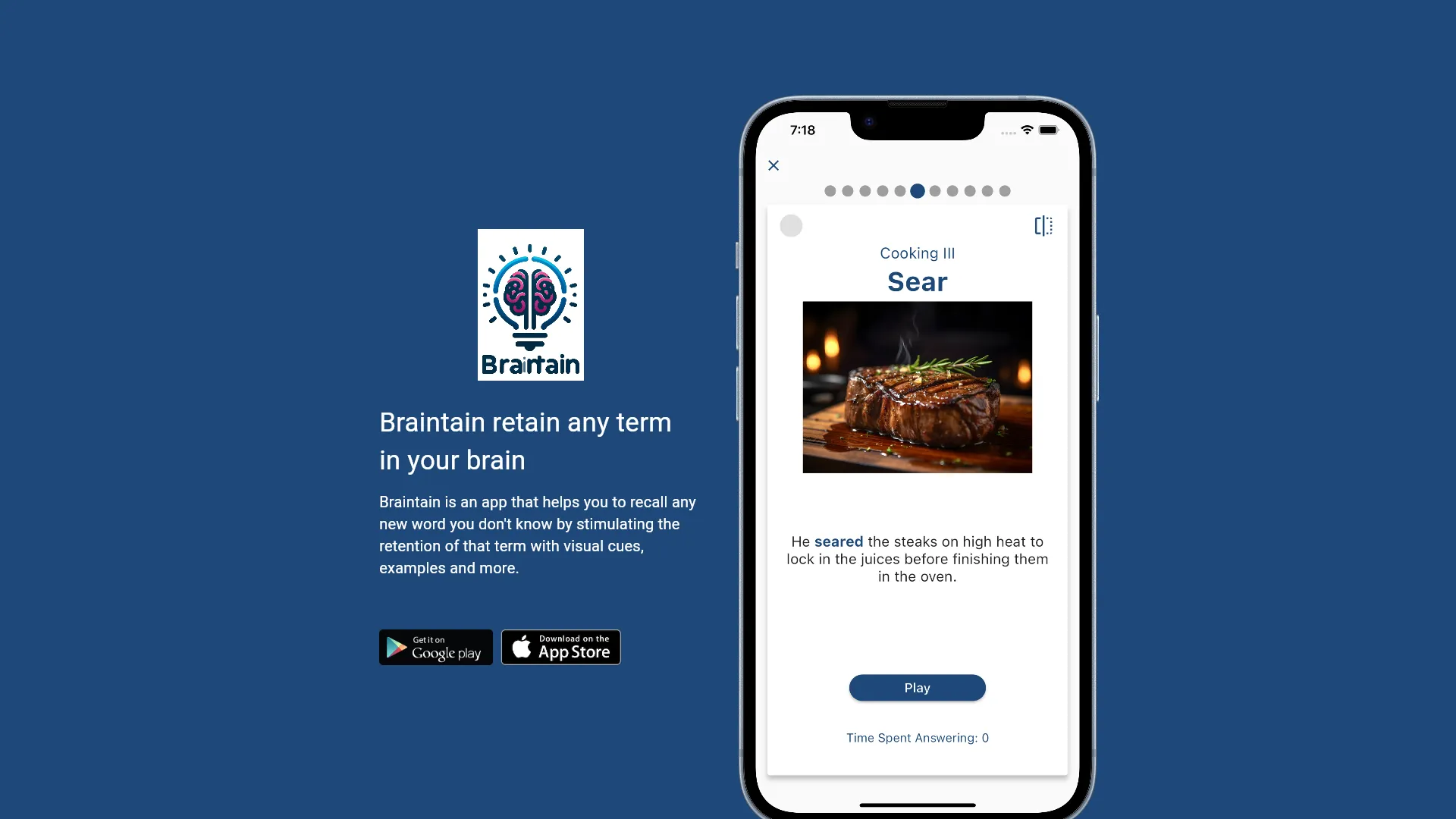 Braintain screenshot