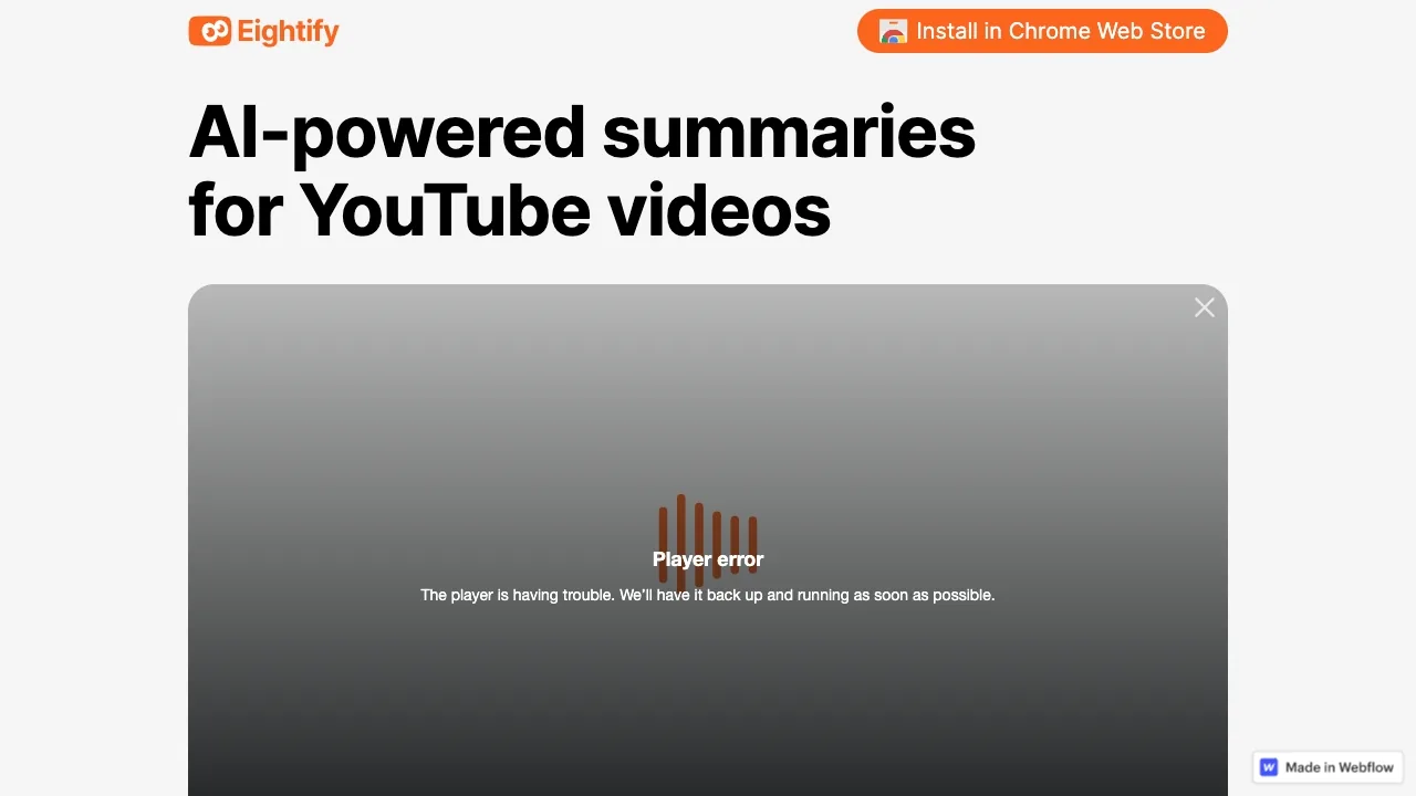 Eightify AI ChatGPT screenshot