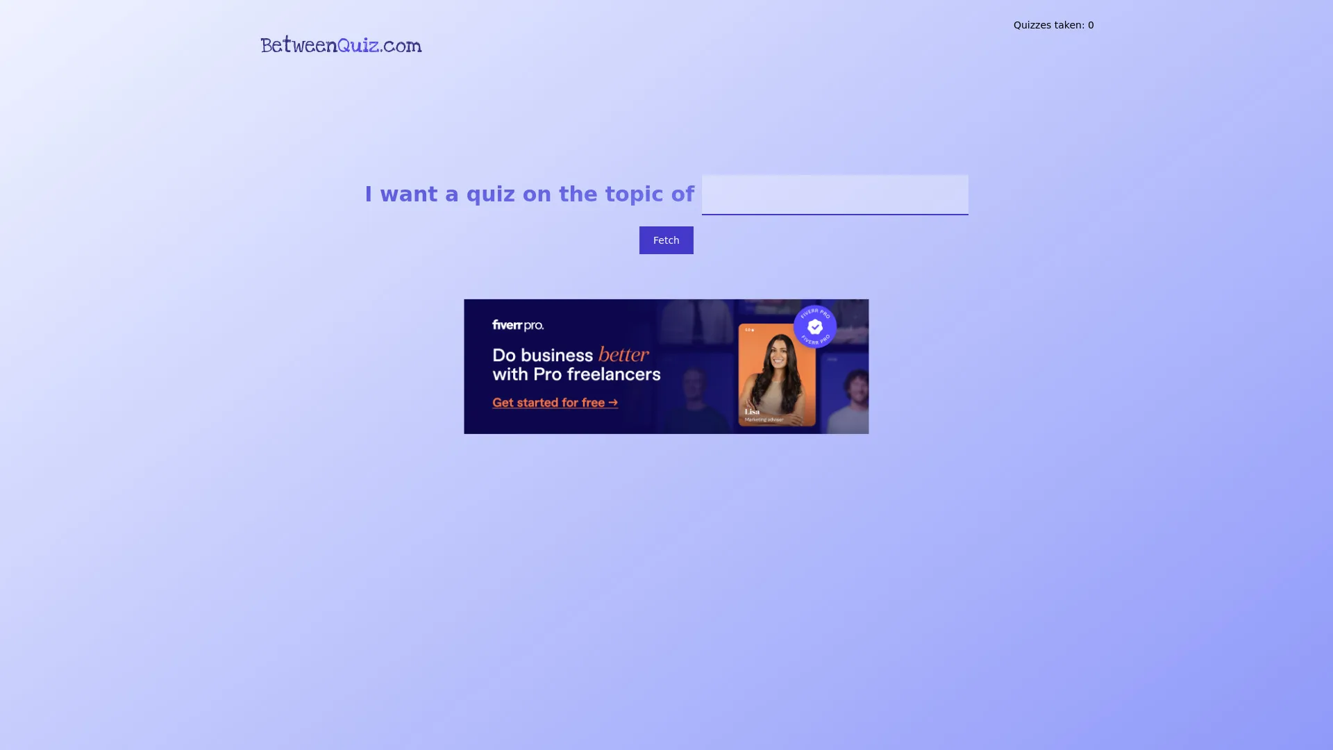 BetweenQuiz screenshot