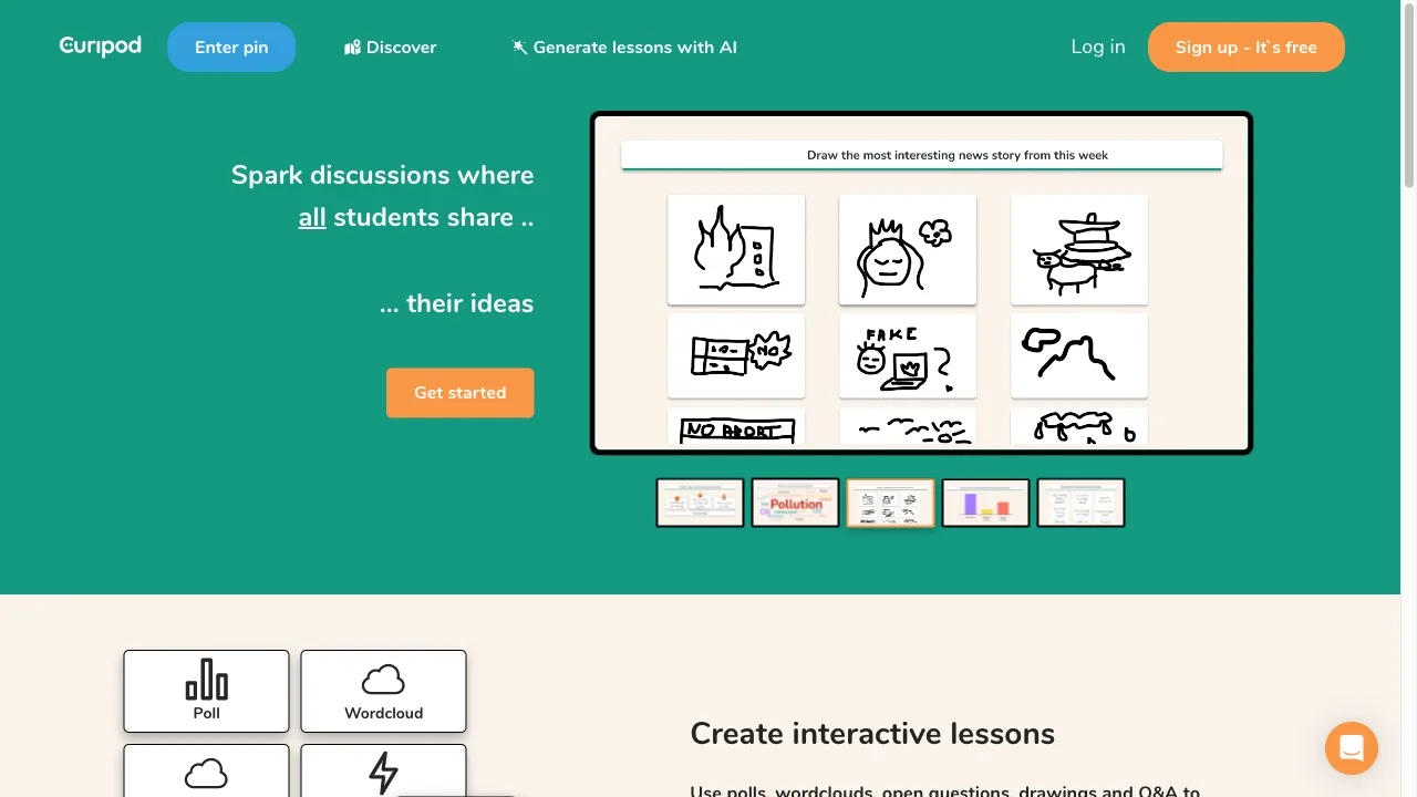 Curipod screenshot