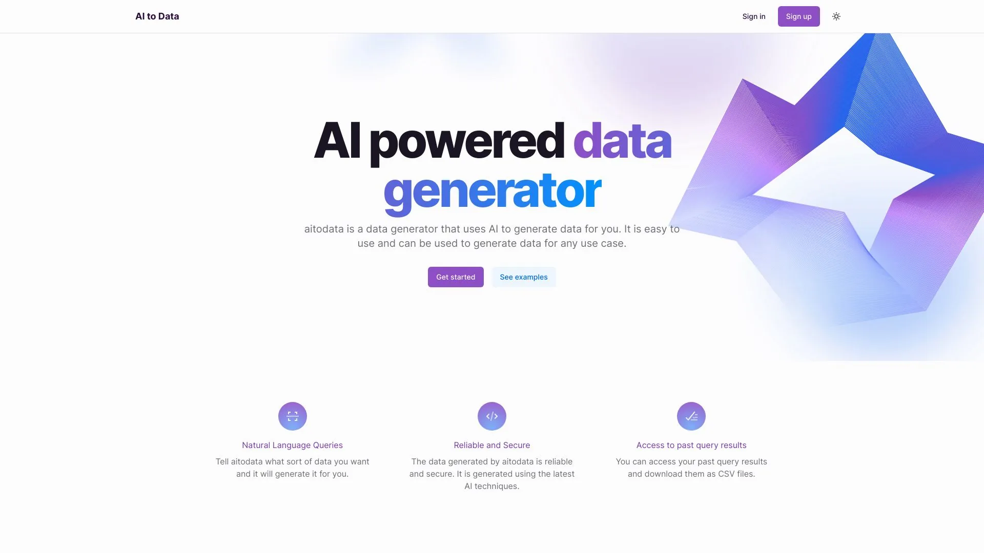 AI to Data screenshot