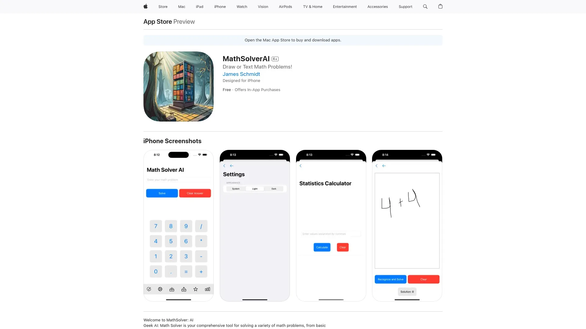MathSolverAI screenshot