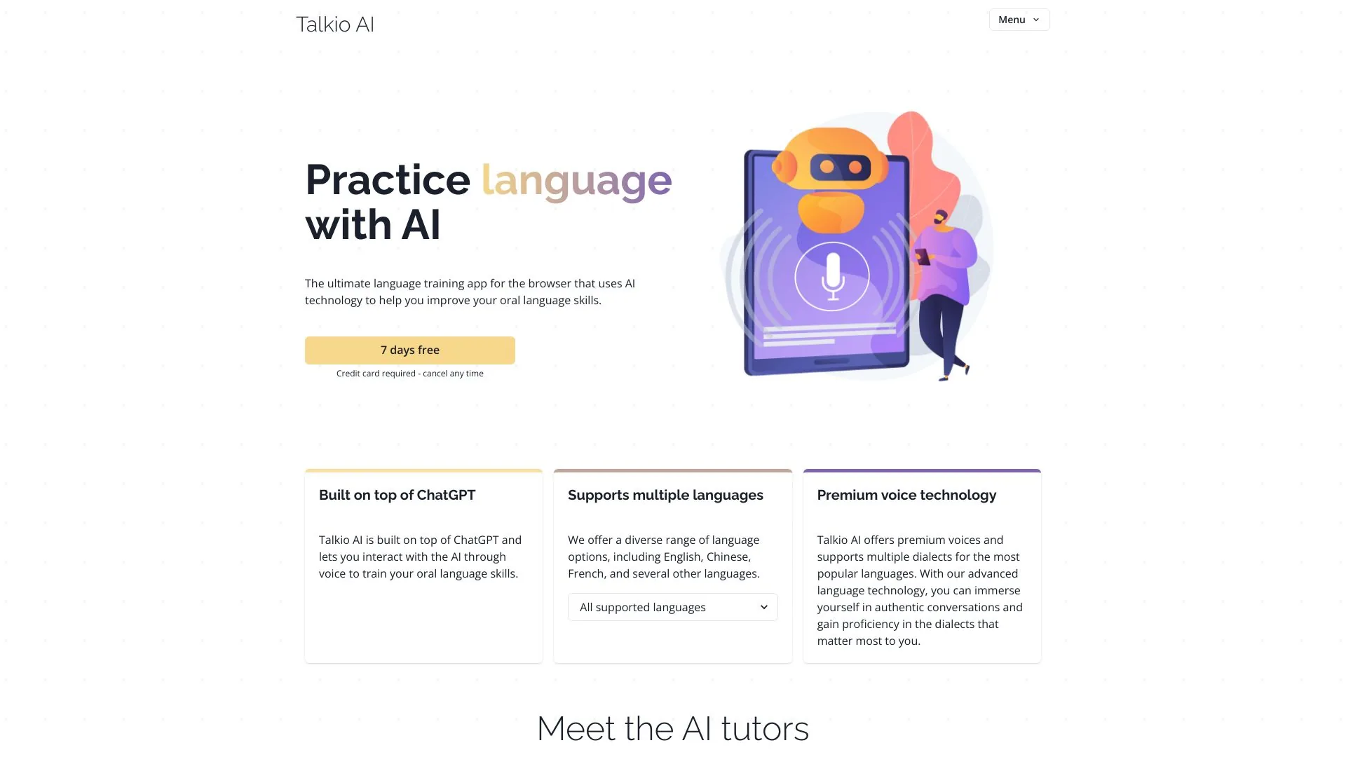 Talkio AI screenshot
