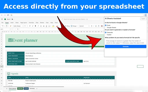 AI Sheets Assistant screenshot