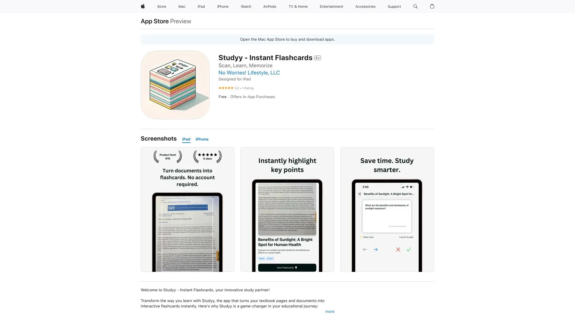Studyy - Instant Flashcards screenshot