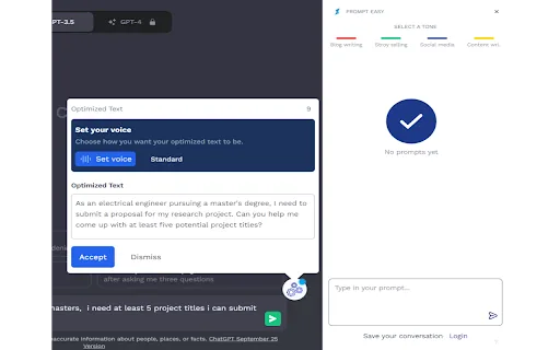 PromptEasy screenshot