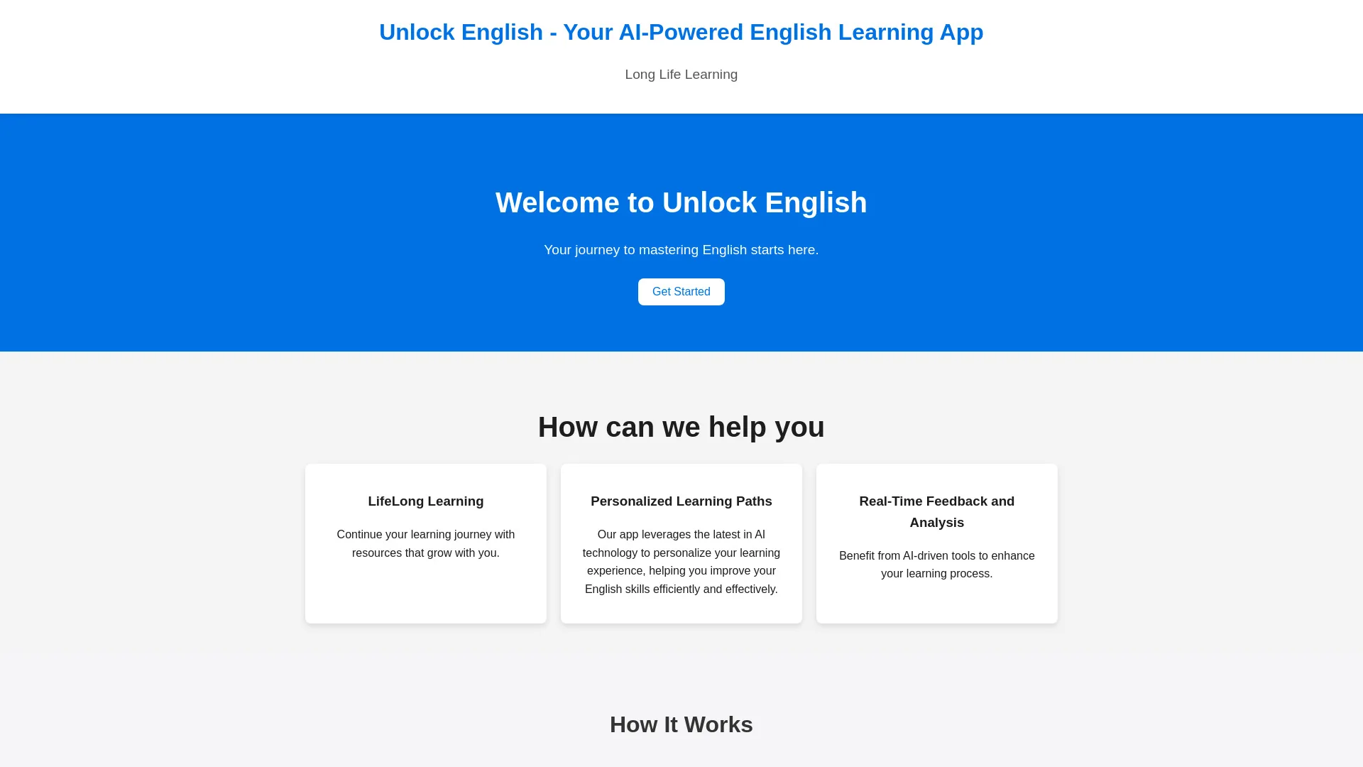 Unlock English screenshot