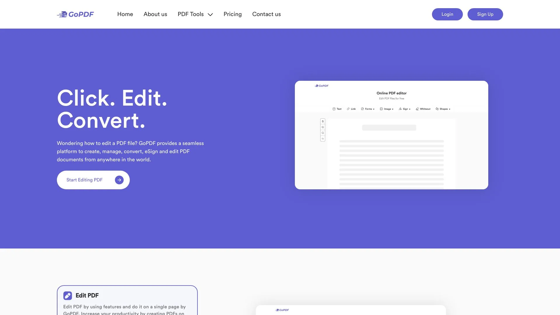 GoPDF screenshot