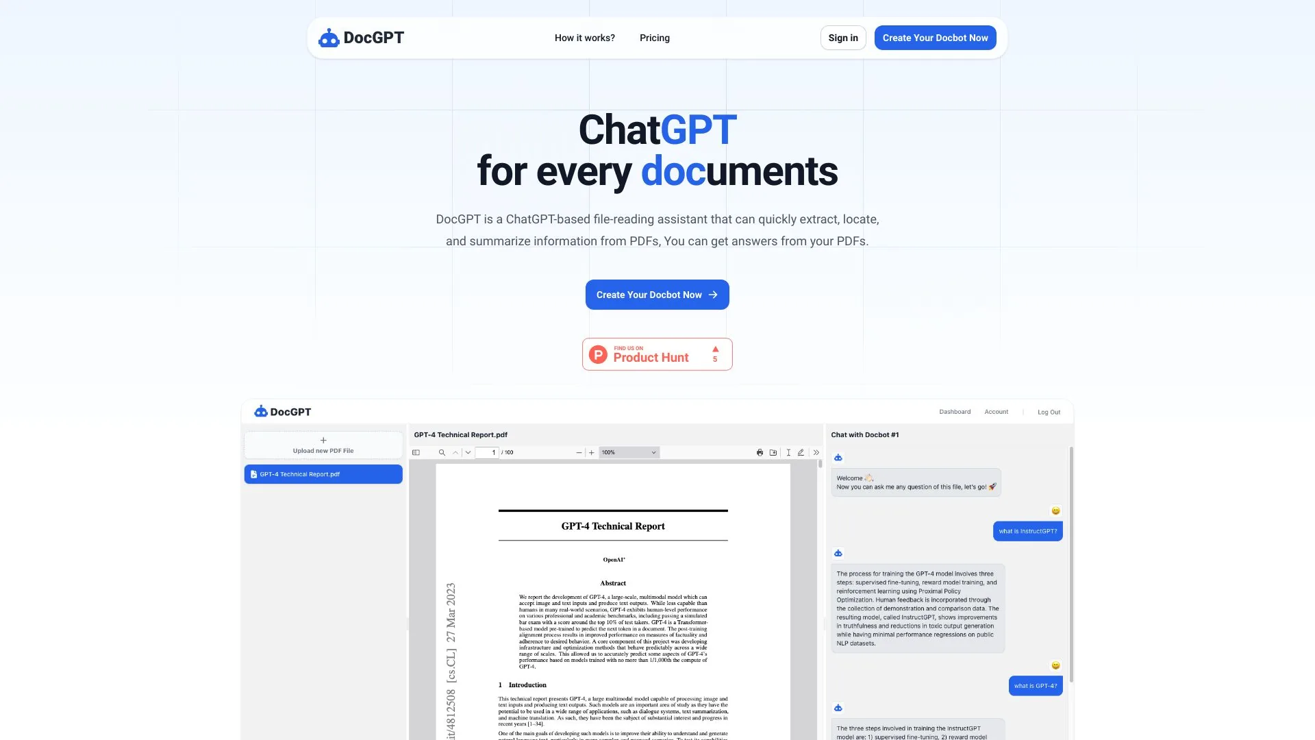 DocGPT screenshot