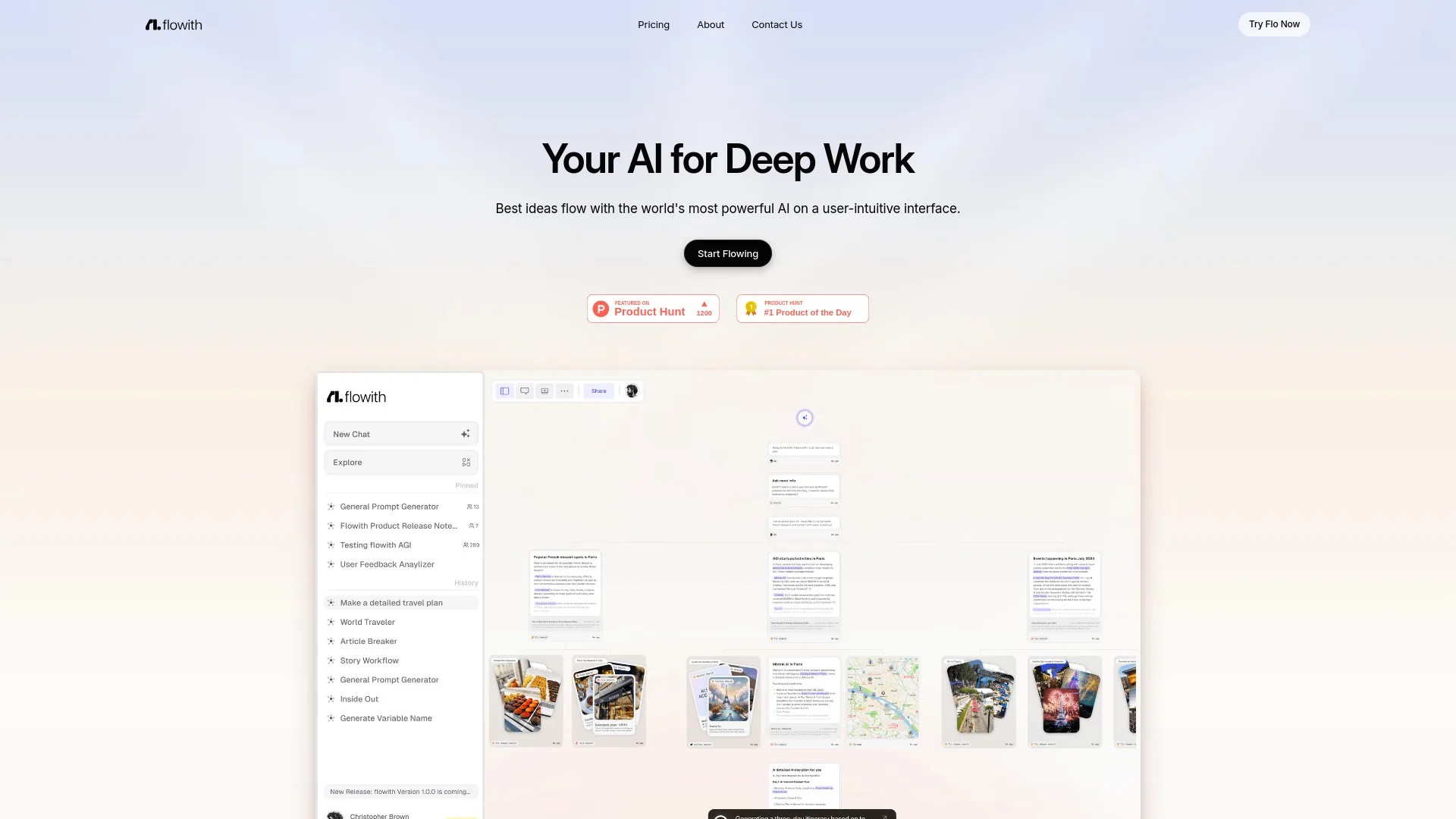 Flowith screenshot